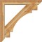 Ekena Millwork Merced Slat Rough Sawn Bracket w/ Offset Brace, Western Red Cedar, 6"W x 38"D x 38"H BKT0604X38X38MRC06RWR - alternate 3